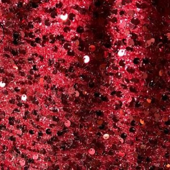 Unbranded Red Sequin Gown with V-Neck Illusion Front and V-Neck Back Size 18 EUC - Picture 10 of 13